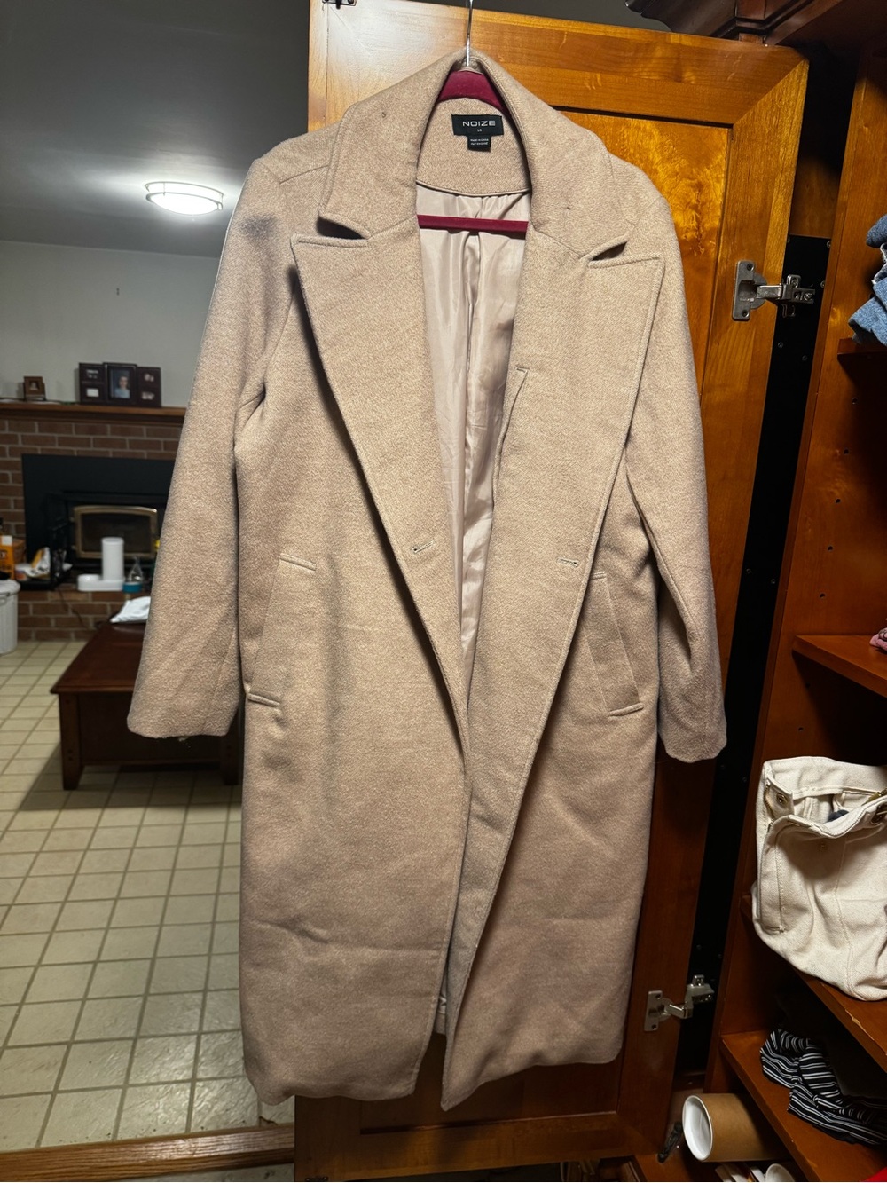 Noize Sloane Long Beige Overcoat